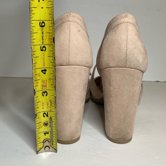 Blush pink tie up pumps - Picture 3 of 6